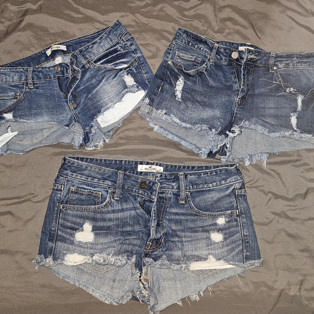 Stylish Blue Denim Women Shorts (3 Pair)